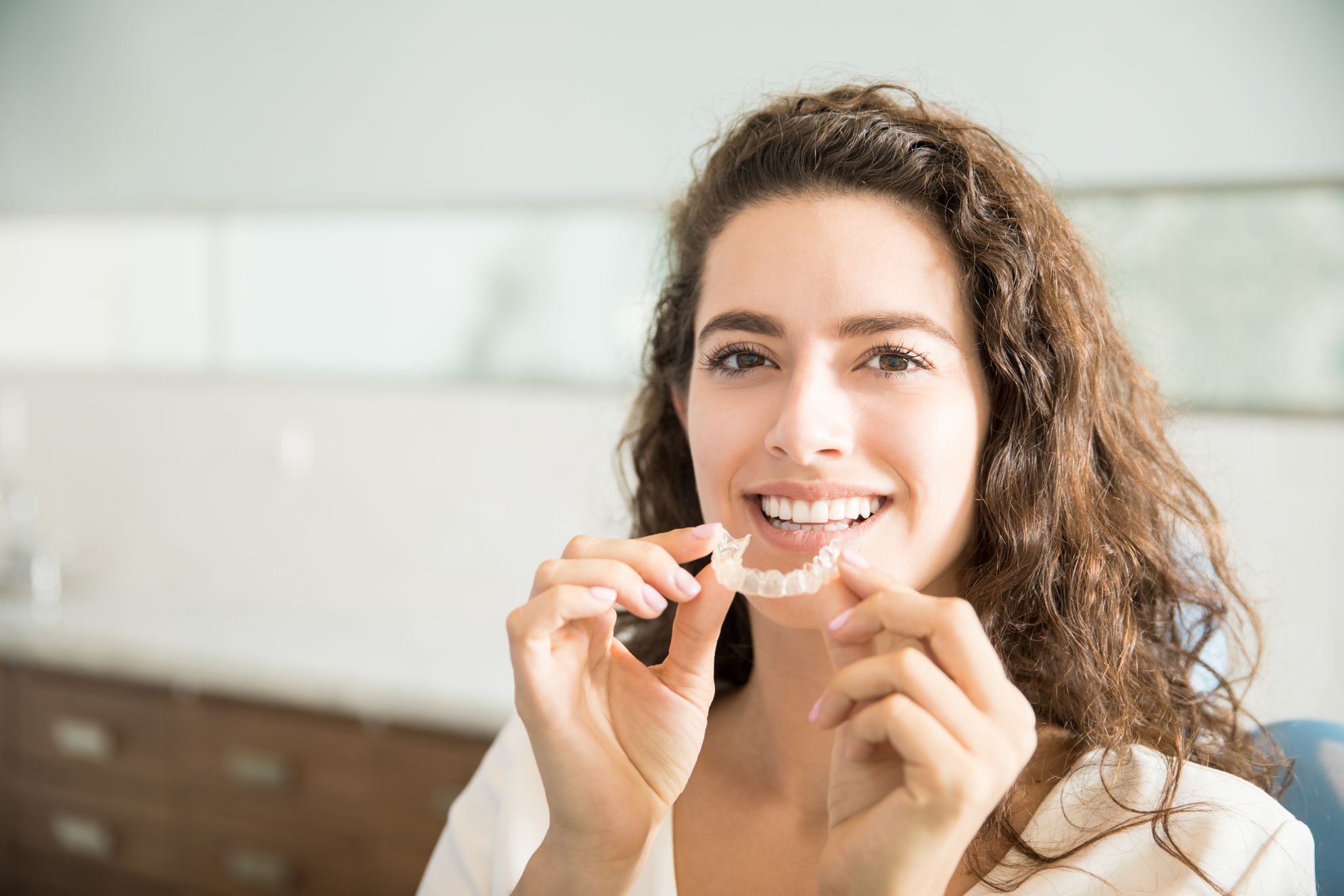Patient Smile with Invisalign